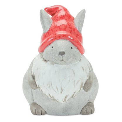 Set of Six Gray Terracotta Wildlife Gnomes HomeRoots