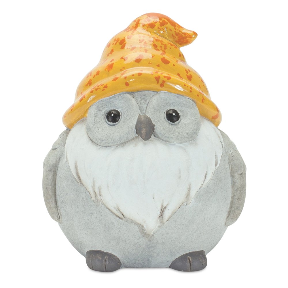 Set of Six Gray Terracotta Wildlife Gnomes HomeRoots