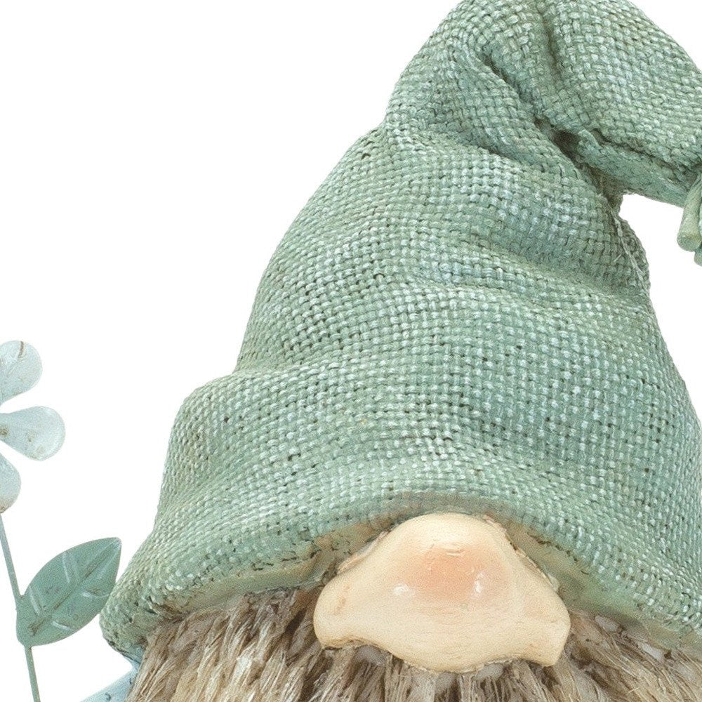 Set of Four Brown And Green Polyresin Gnomes HomeRoots