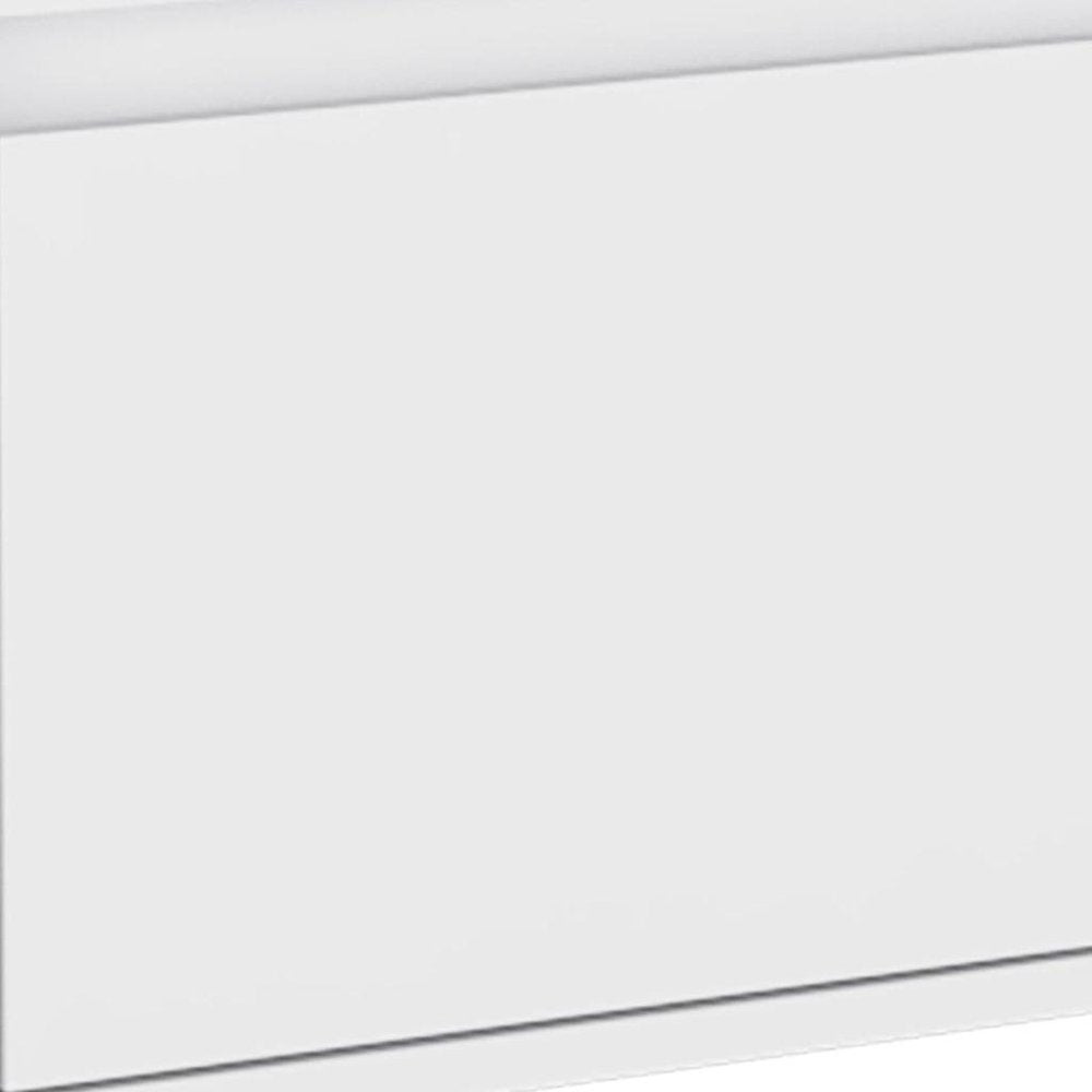 21" White Wood One Drawer Rolling Nightstand — view 3