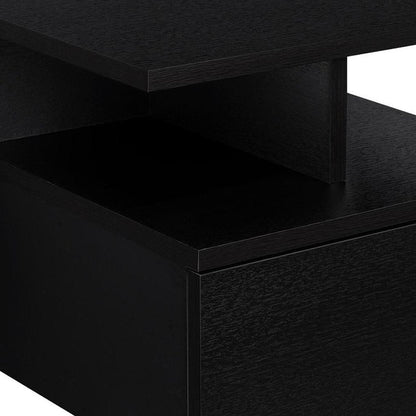 14" White Wood One Drawer Floating Nightstand HomeRoots