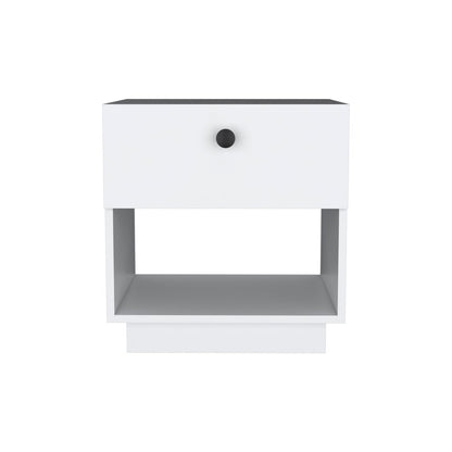 20" White Wood One Drawer Nightstand HomeRoots