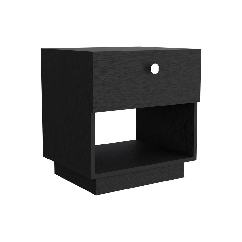 20" White Wood One Drawer Nightstand HomeRoots