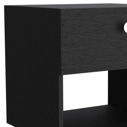 20" White Wood One Drawer Nightstand HomeRoots