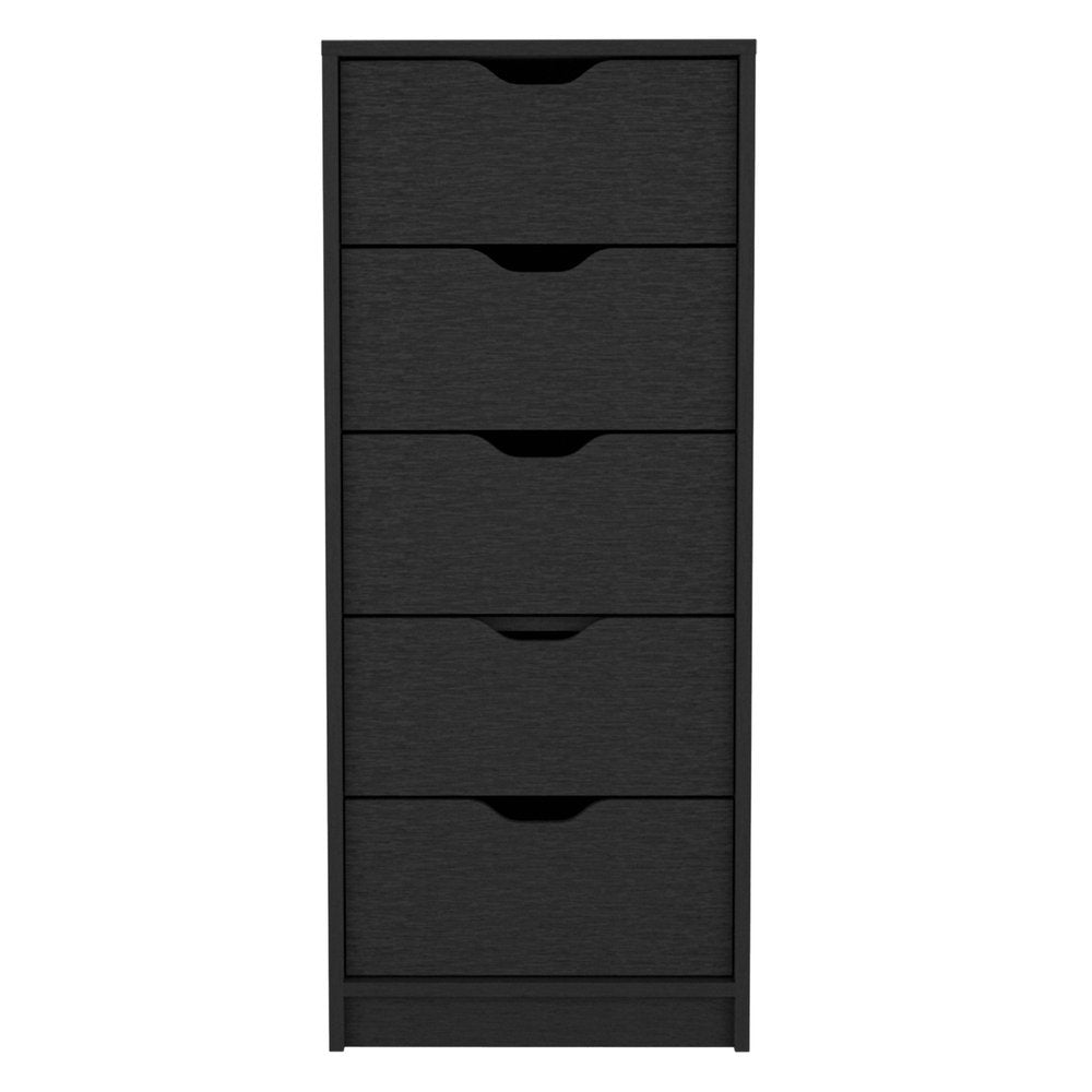 18" White Five Drawer Dresser HomeRoots