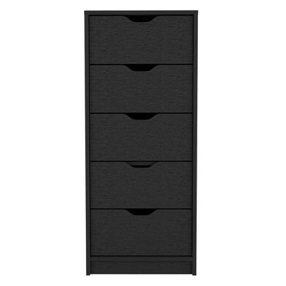 18" White Five Drawer Dresser HomeRoots