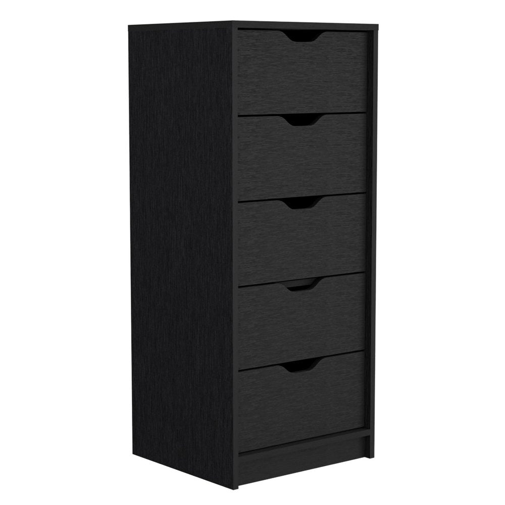 18" White Five Drawer Dresser HomeRoots