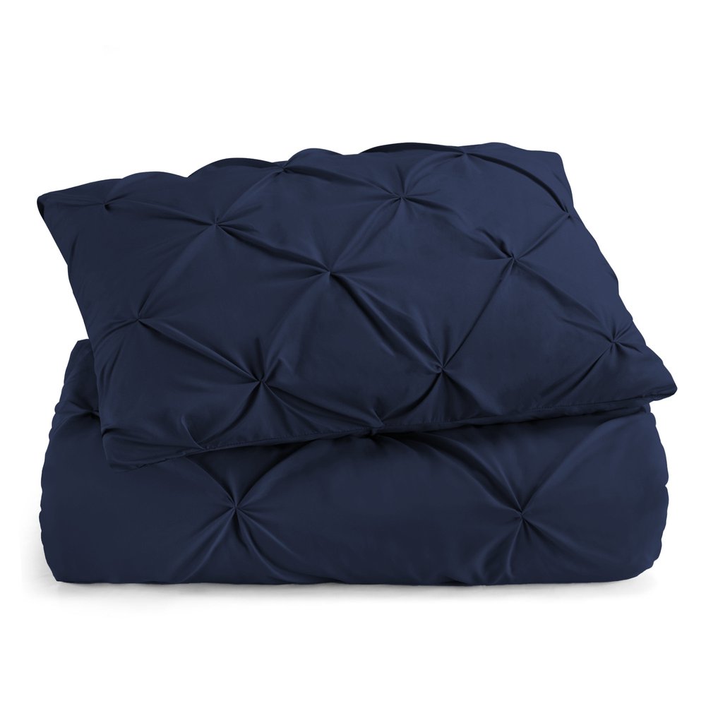 Navy Blue Queen Microfiber 110 Thread Count Washable Down Alternative Comforter HomeRoots
