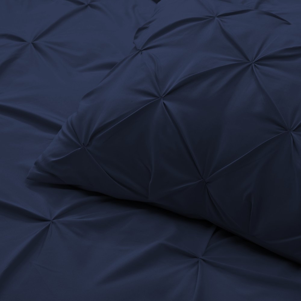 Navy Blue Queen Microfiber 110 Thread Count Washable Down Alternative Comforter HomeRoots