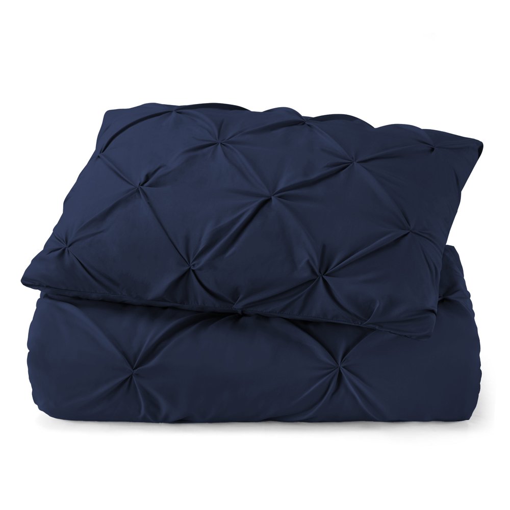 Navy Blue Queen Microfiber 110 Thread Count Washable Down Alternative Comforter HomeRoots