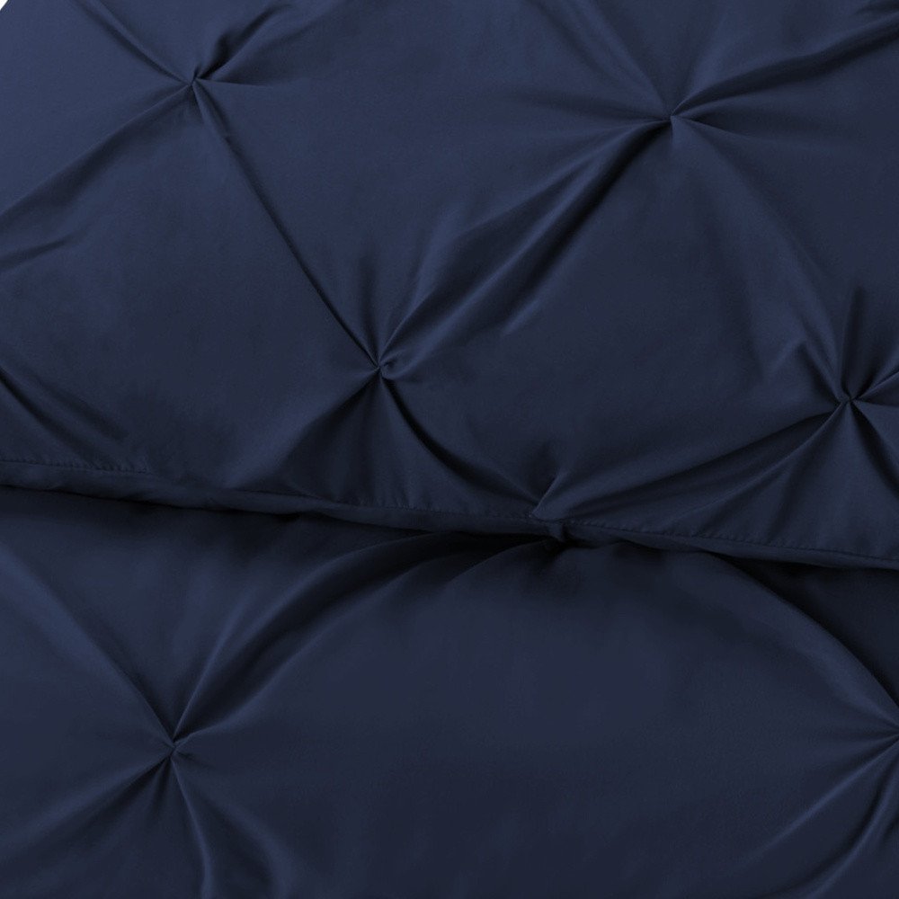 Navy Blue Queen Microfiber 110 Thread Count Washable Down Alternative Comforter HomeRoots