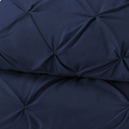 Navy Blue Queen Microfiber 110 Thread Count Washable Down Alternative Comforter HomeRoots