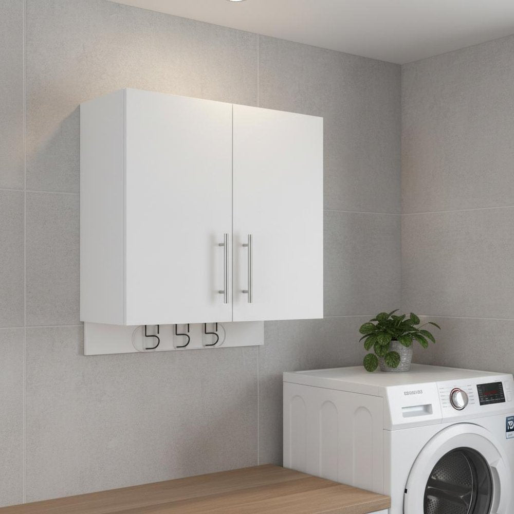26" White Accent Cabinet With One Shelf — view 7