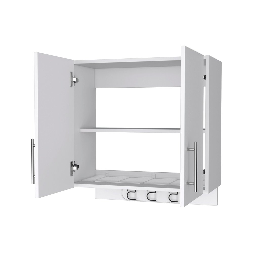 26" White Accent Cabinet With One Shelf — view 3