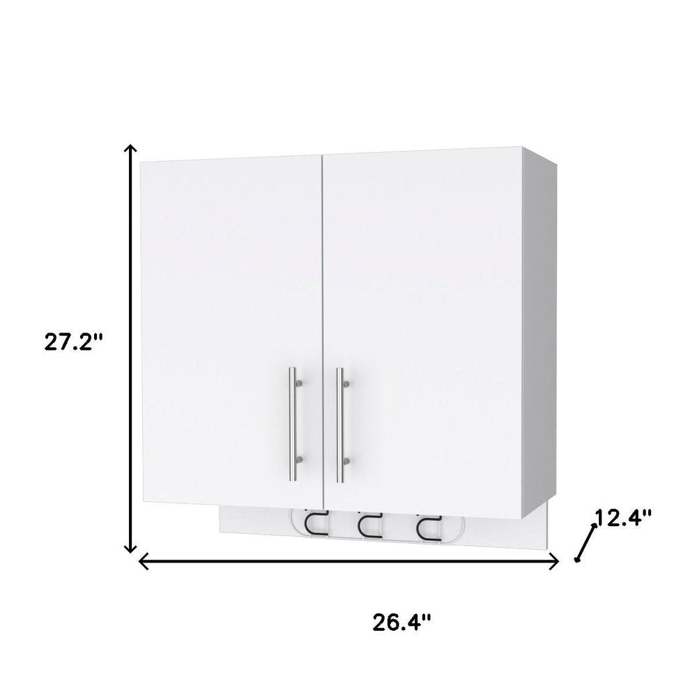 26" White Accent Cabinet With One Shelf — view 5