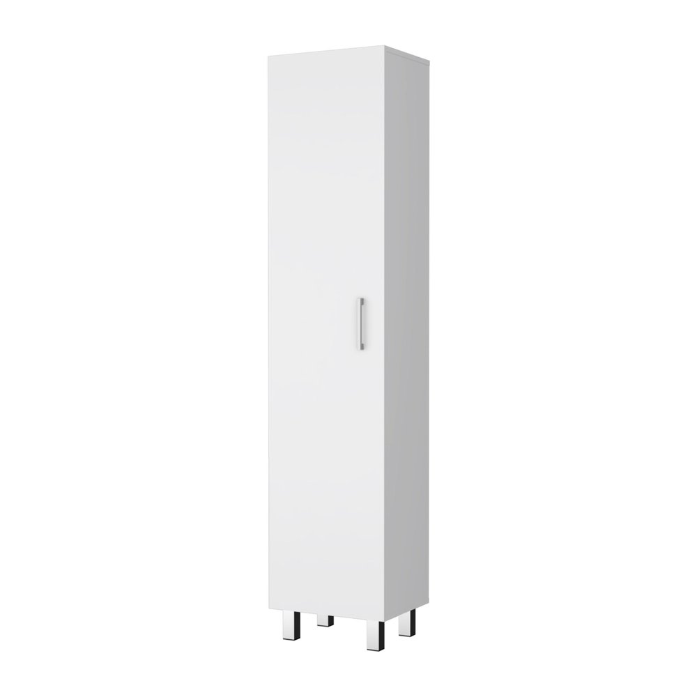 16" White Accent Cabinet With Four Shelves — view 1
