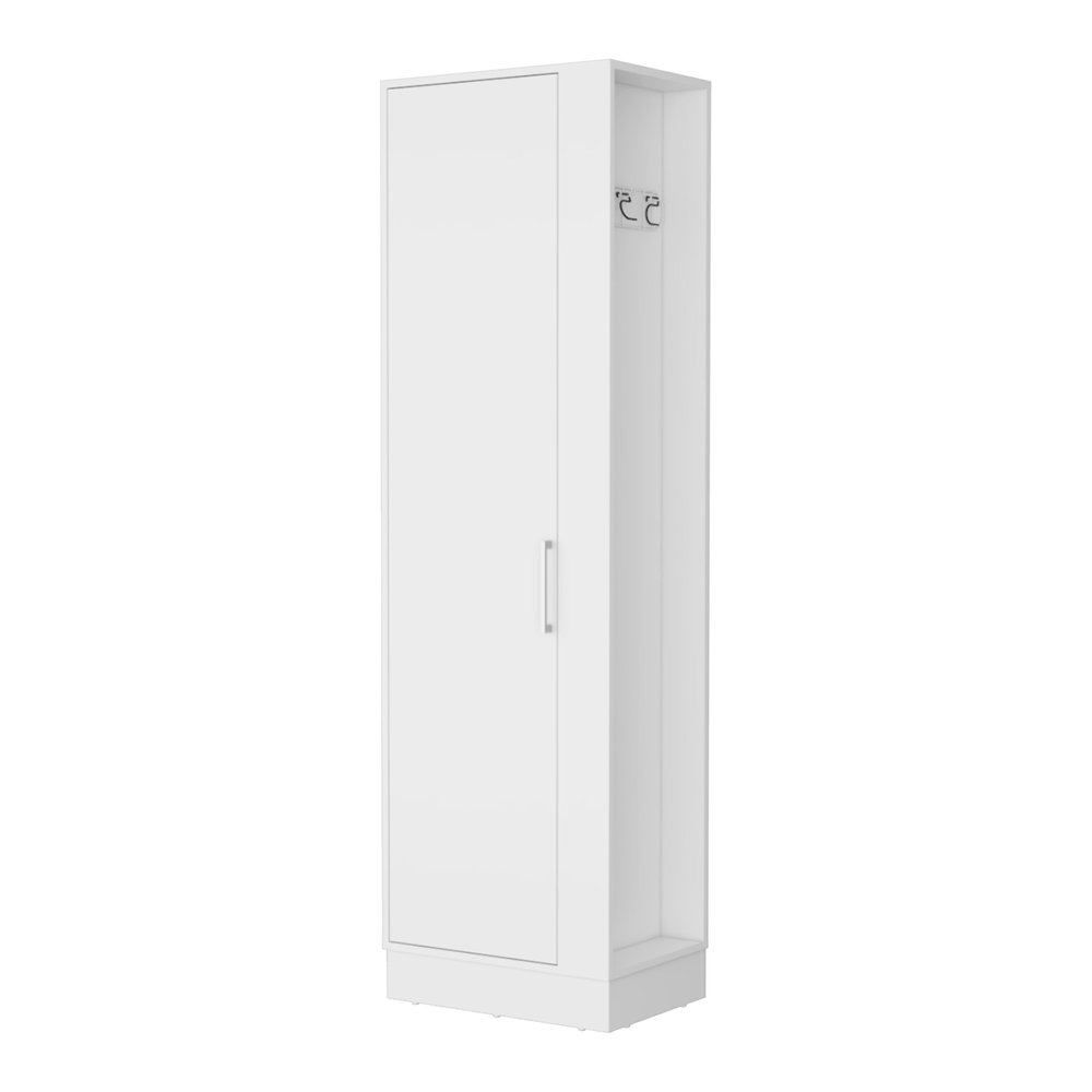 21" White Accent Cabinet With Six Shelves — view 1