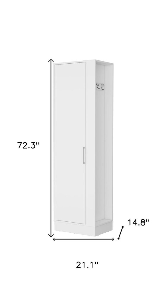 21" White Accent Cabinet With Six Shelves — view 6