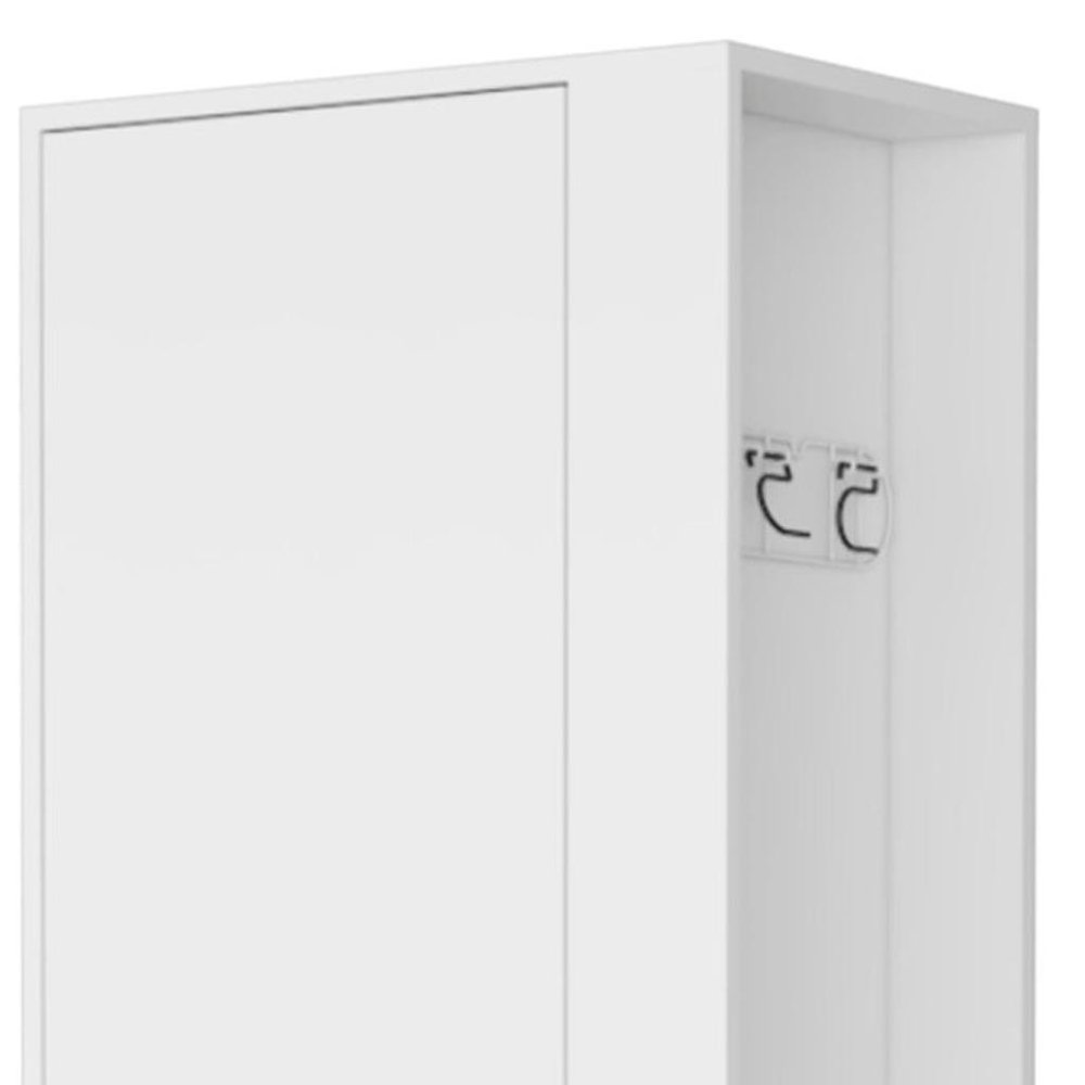 21" White Accent Cabinet With Six Shelves — view 4