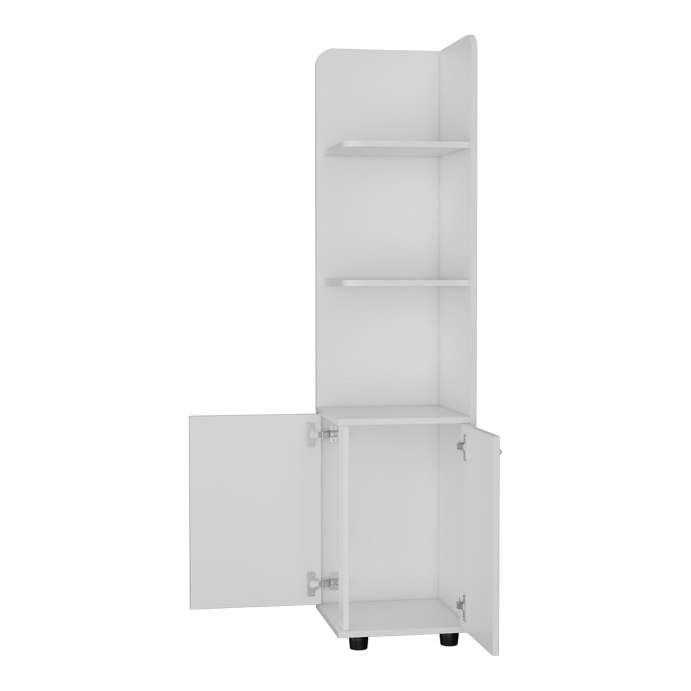 15" Black And White Accent Cabinet With Four Shelves — view 1