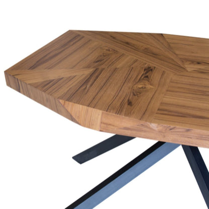42" Brown And Black Wood And Iron Free Form Coffee Table HomeRoots