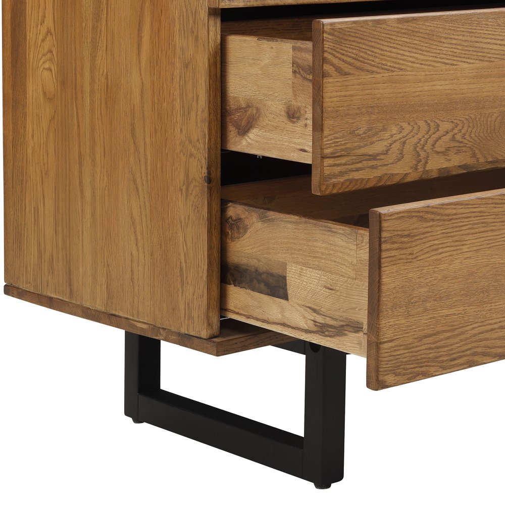 59" Brown Solid Wood Four Drawer Double Dresser HomeRoots