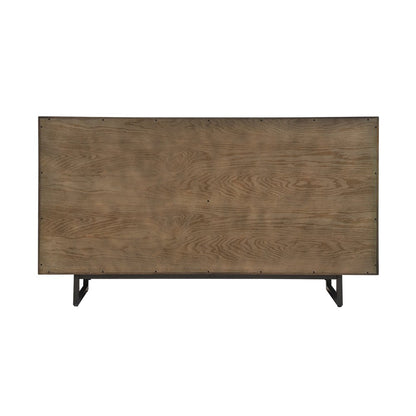 60" Dark Brown Solid Wood Six Drawer Double Dresser HomeRoots