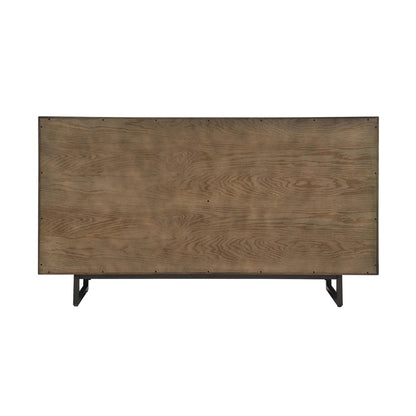 60" Dark Brown Solid Wood Six Drawer Double Dresser HomeRoots
