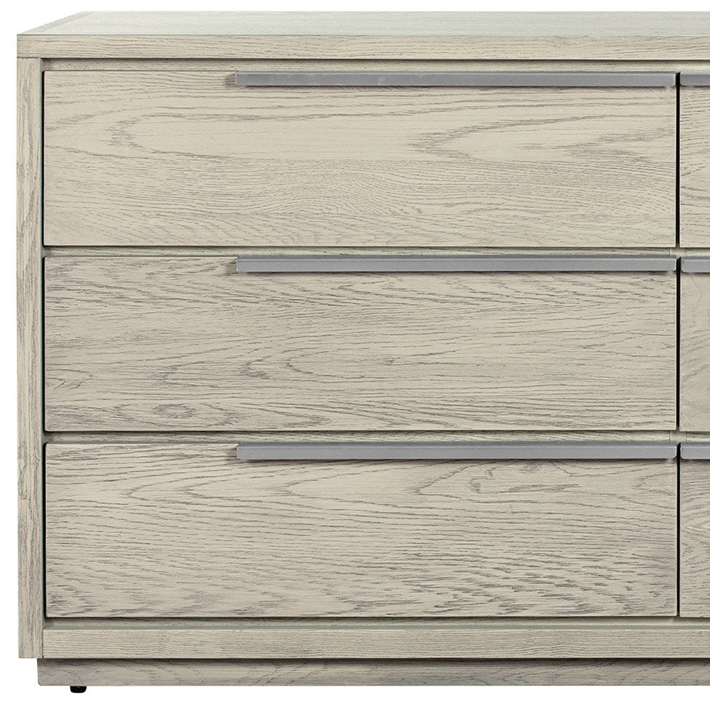 63" Gray Solid Wood Six Drawer Double Dresser HomeRoots