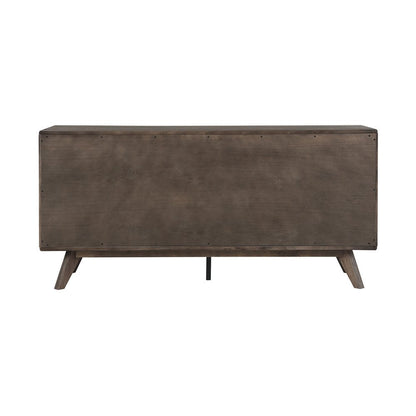 63" Dark Brown Solid Wood Six Drawer Double Dresser HomeRoots