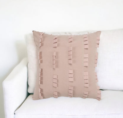 20" Blush Cotton Pillow FurniFindUSA