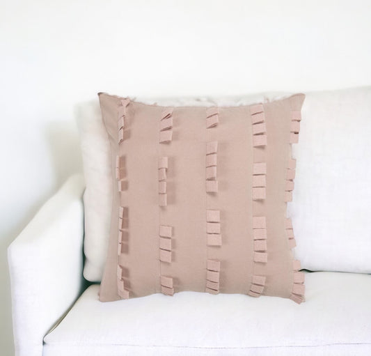 20" Blush Cotton Pillow FurniFindUSA