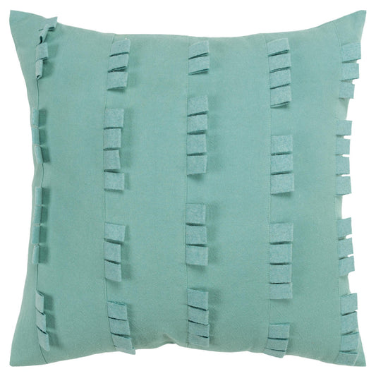 20" Aqua Striped Cotton Throw Pillow FurniFindUSA