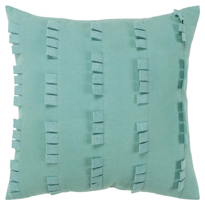20" Aqua Striped Cotton Throw Pillow FurniFindUSA