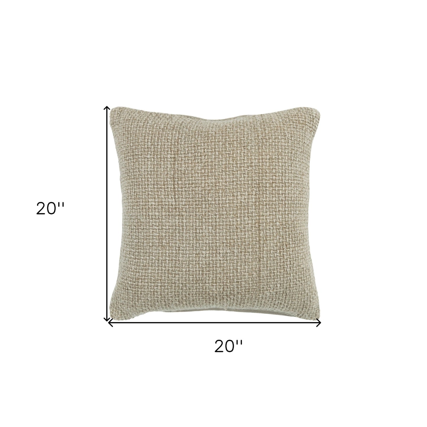 20" Natural Cotton Blend Pillow FurniFindUSA