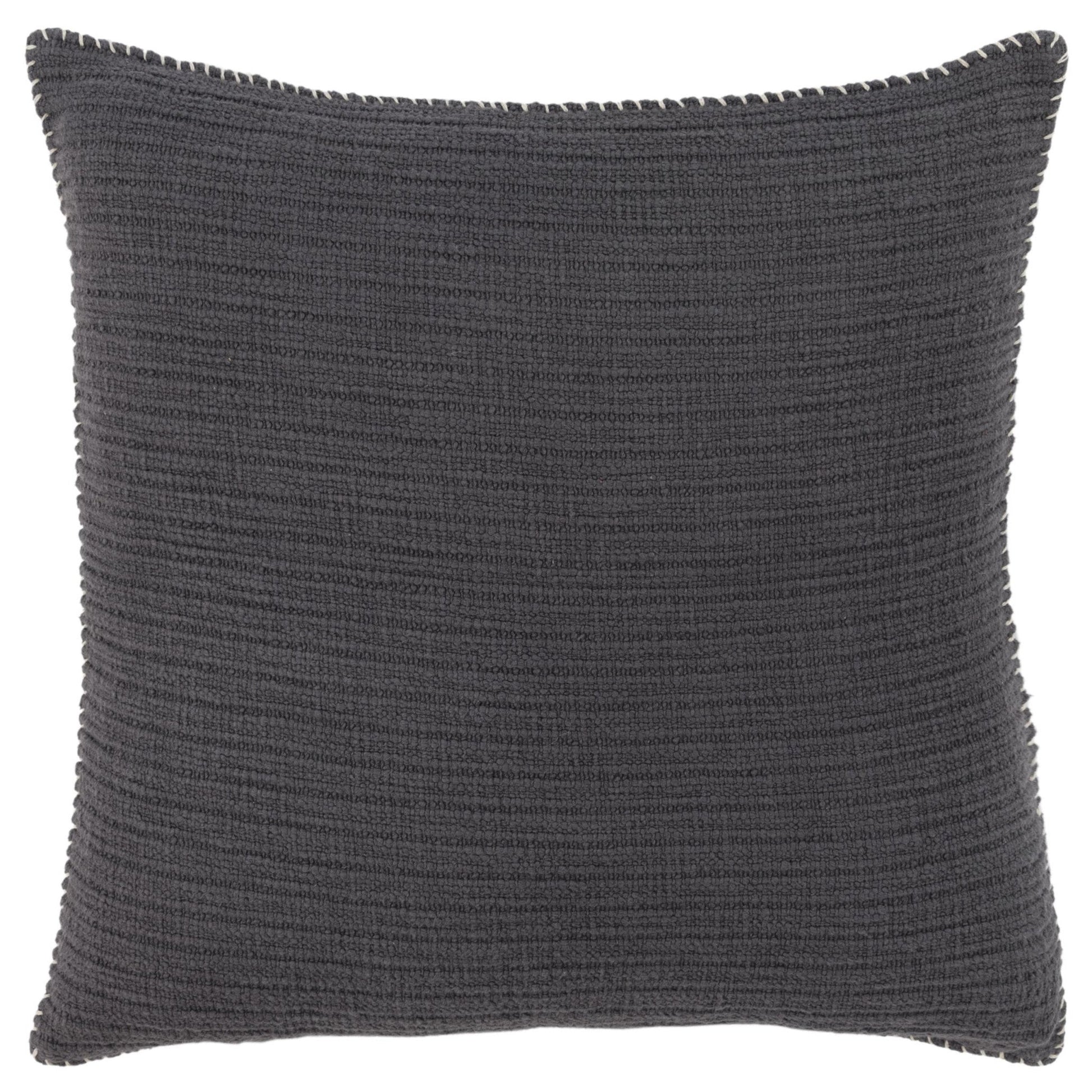 22" Charcoal Striped Cotton Throw Pillow FurniFindUSA