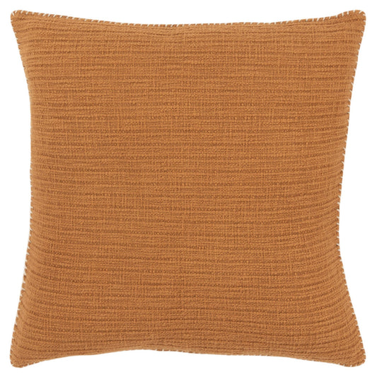 22" Pumpkin Striped Cotton Throw Pillow FurniFindUSA