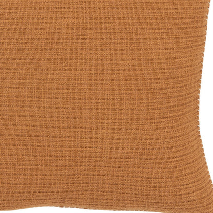 22" Pumpkin Striped Cotton Throw Pillow FurniFindUSA
