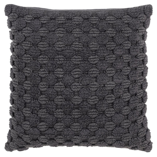 20" Charcoal Cotton Throw Pillow With Texture FurniFindUSA