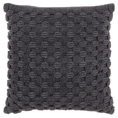 20" Charcoal Cotton Throw Pillow With Texture HomeRoots