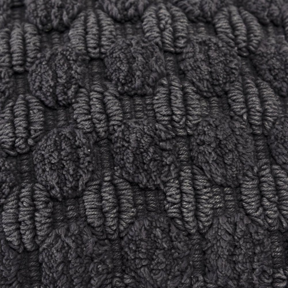 20" Charcoal Cotton Throw Pillow With Texture HomeRoots