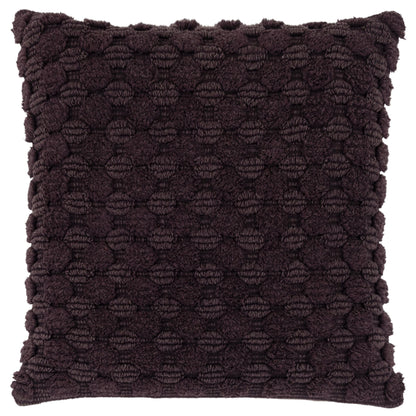 20" Wine Cotton Throw Pillow With Texture FurniFindUSA