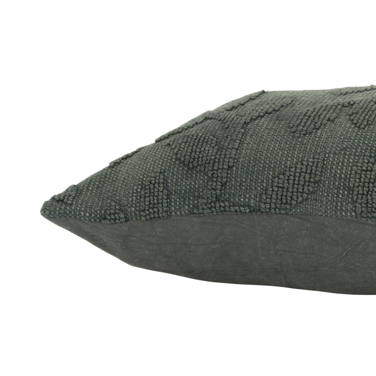 14" X 26" Green Botanical Cotton Throw Pillow With Texture FurniFindUSA