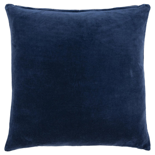 22" Blue Cotton Blend Throw Pillow FurniFindUSA