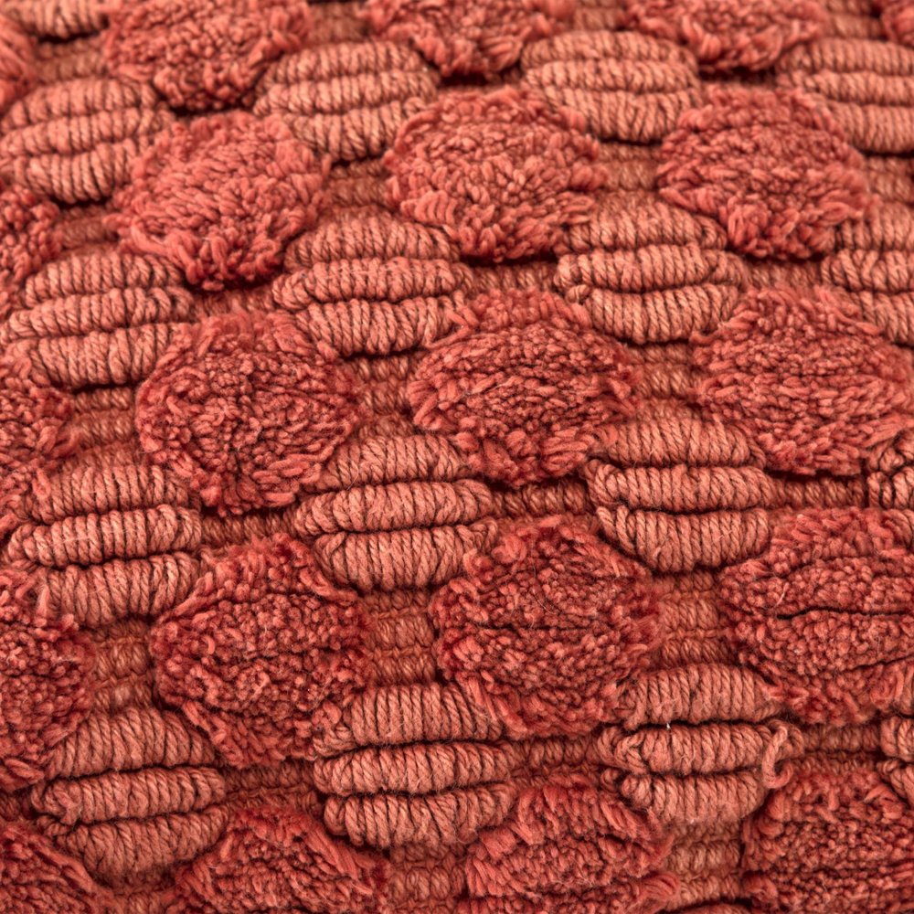 20" Terra Cotta Cotton Throw Pillow With Texture — view 2