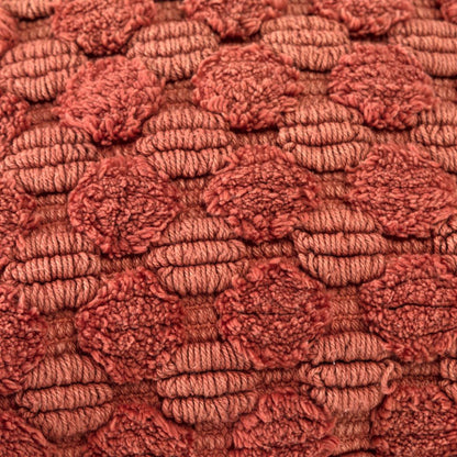 20" Terra Cotta Cotton Throw Pillow With Texture HomeRoots