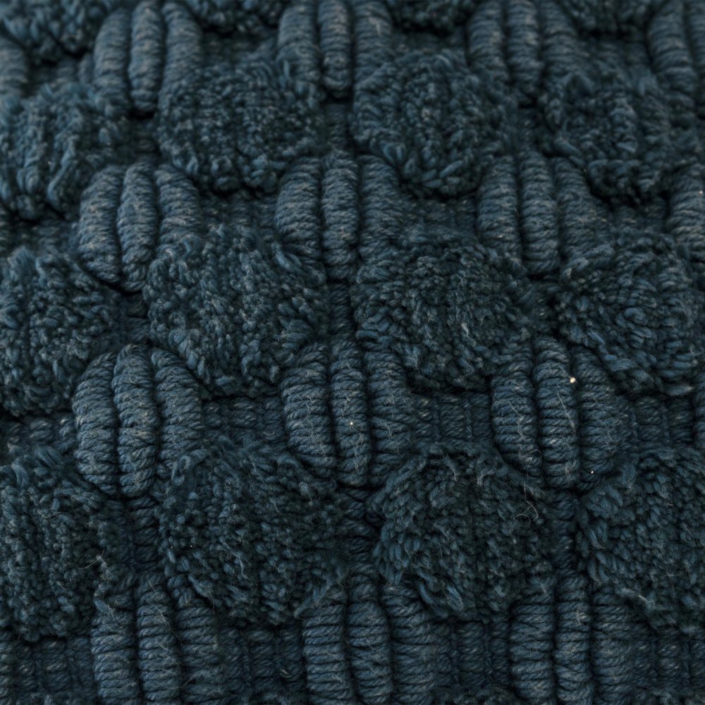 20" Teal Cotton Throw Pillow With Texture — view 3