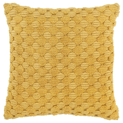 20" Yellow Cotton Throw Pillow With Texture 6.25" (L) x 20.0" (W) x 20.0" (H) FurniFindUSA