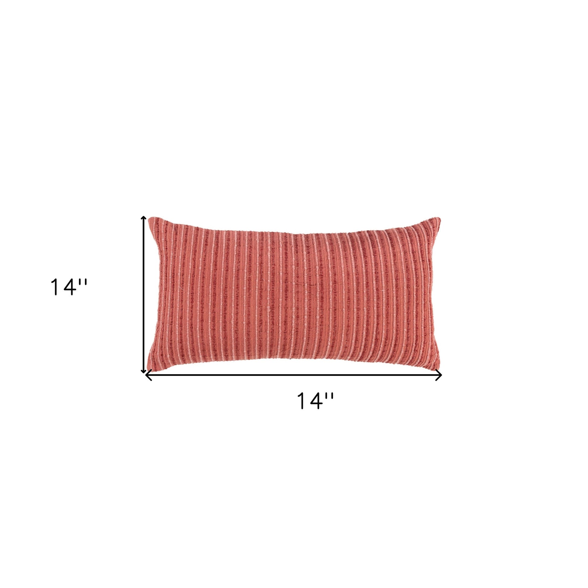 14" X 14" Terra Cotta Cotton Blend Pillow FurniFindUSA