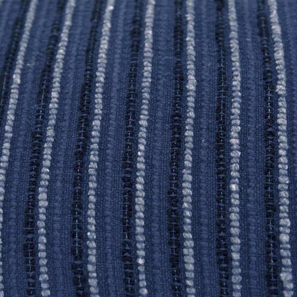 14" X 26" Blue Lumbar Striped Cotton Blend Throw Pillow — view 2
